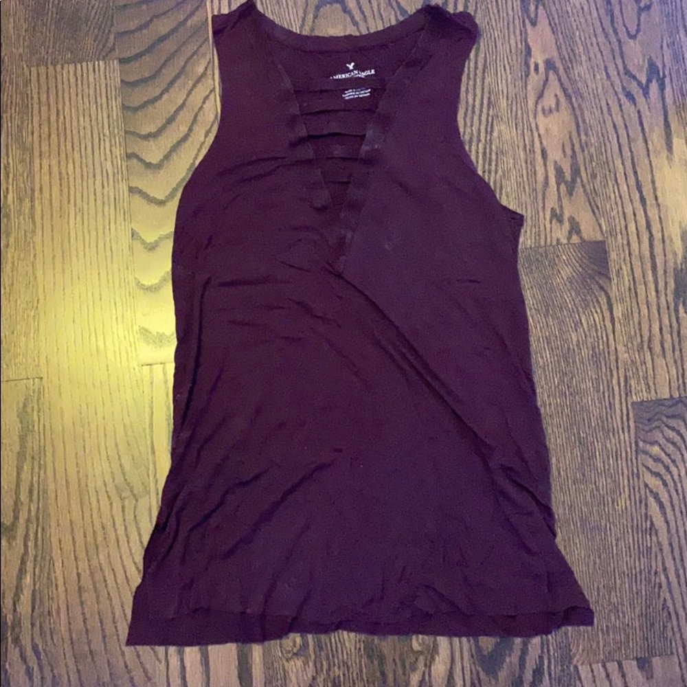 Maroon American Eagle Tank top